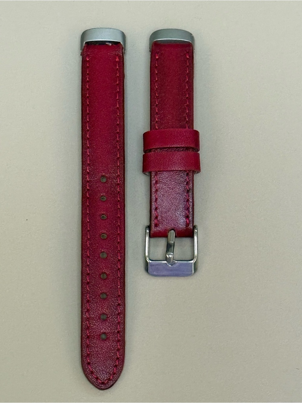 Fitbit Inspire 3 Red Leather Watch Band